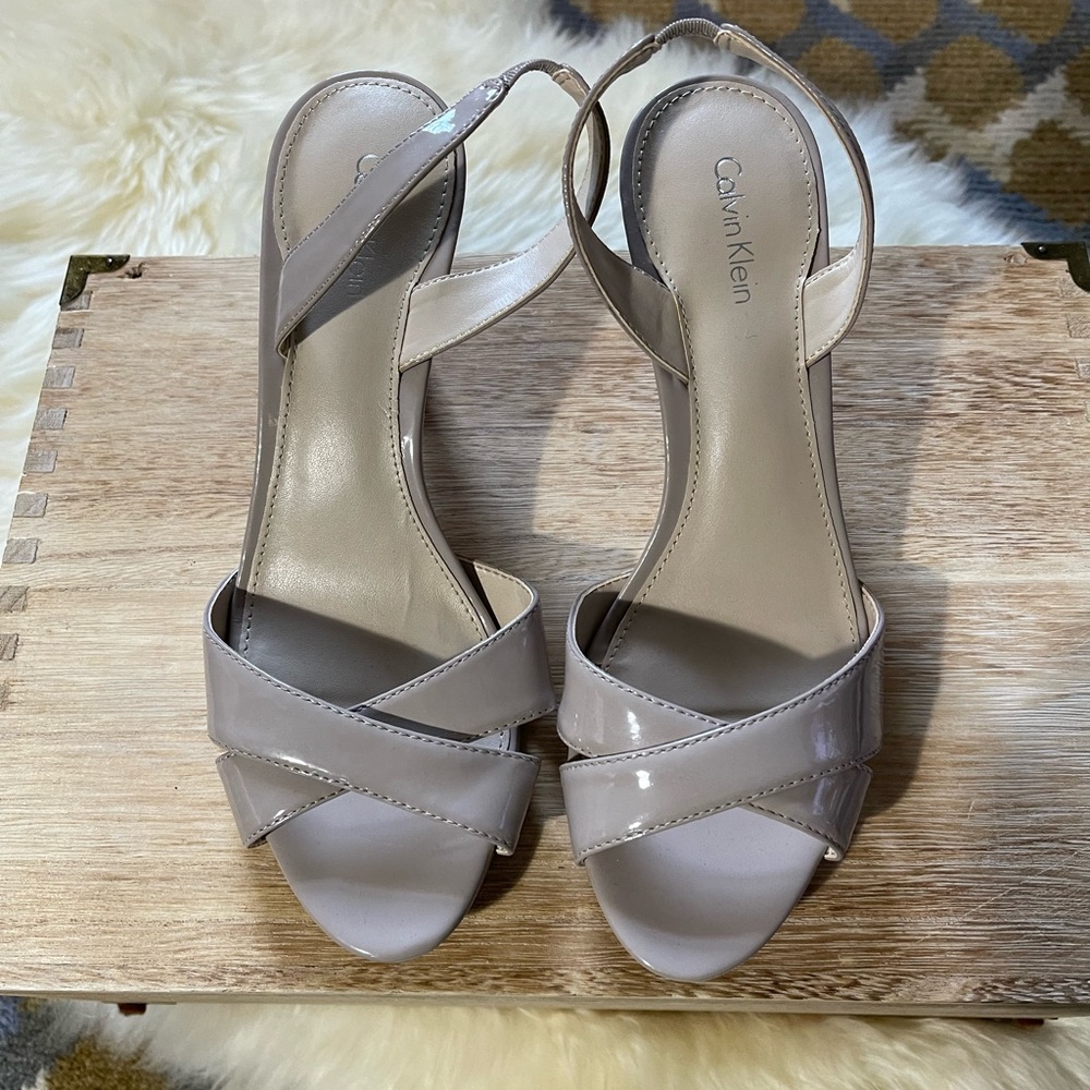 Calvin Klein lucette heels. Never worn. Size 8.5 original box not available.